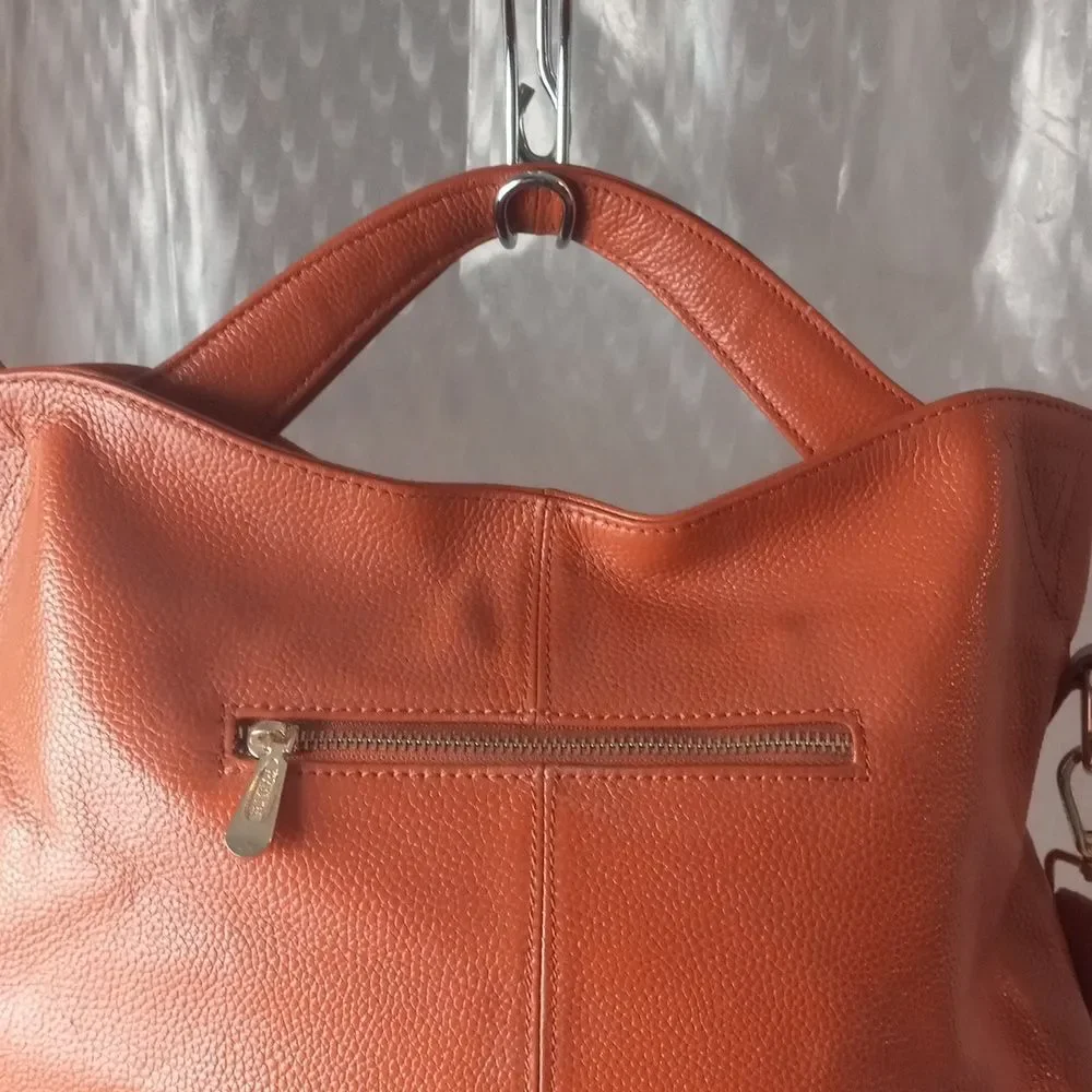 Paste Brand Tan Leather Purse With Removable Adjustable Strap